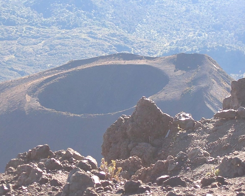 Mount Meru Crater as seen en Climbing to the Summit